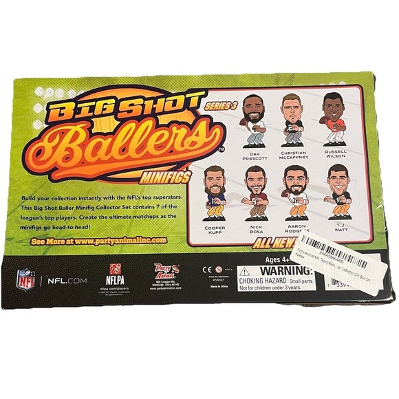 Big Shot Ballers NFL Series 3 Collectible Superstar Minifig Set of 7 New In Box - Picture 2 of 13